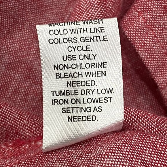 Linea Donna Linen Blend Sleeveless Knot Neckline Pink Pleated Blouse Top Size L - Picture 9 of 10